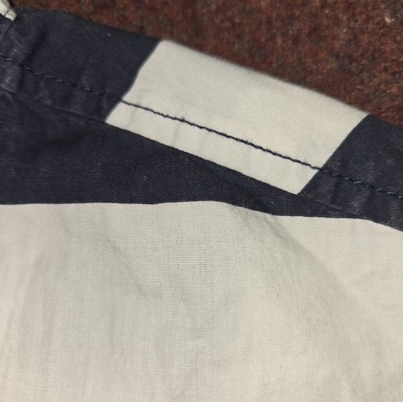 Jack DMD Striped Shirt In Navy Blue And White Size XLT Vintage - Picture 7 of 8